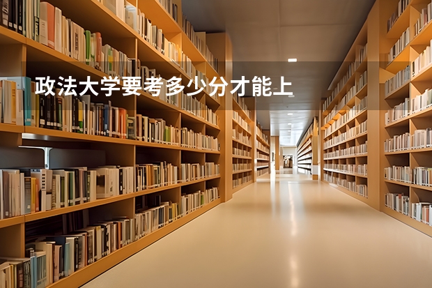 政法大学要考多少分才能上