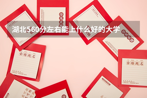 湖北560分左右能上什么好的大学