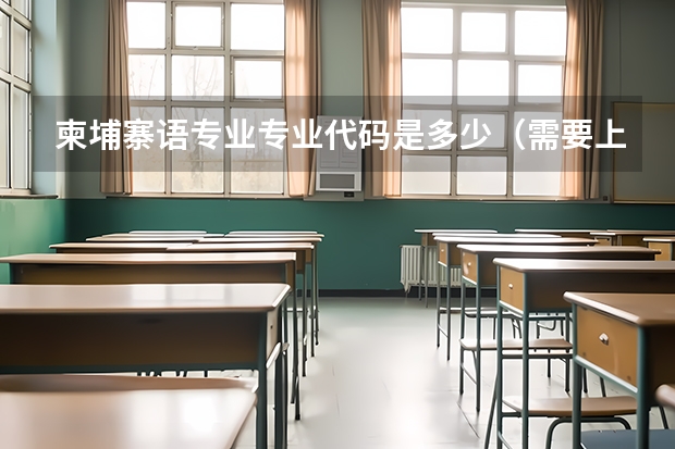 柬埔寨语专业专业代码是多少（需要上几年）