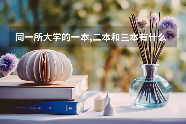 同一所大学的一本,二本和三本有什么区别?