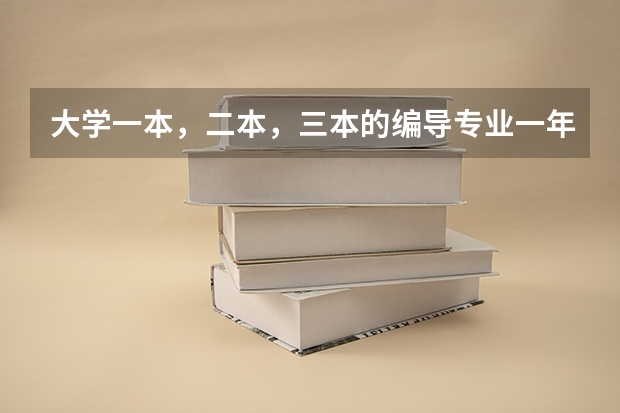 大学一本，二本，三本的编导专业一年的学费分别是多少？