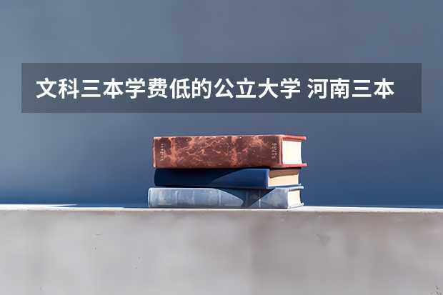 文科三本学费低的公立大学 河南三本大学那一个收费比较低？