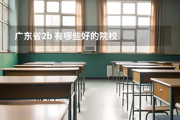 广东省2b 有哪些好的院校