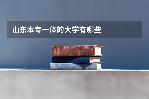 山东本专一体的大学有哪些